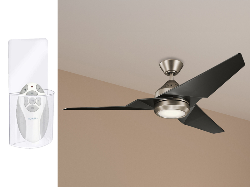Deckenventilator mit Licht und Fernbedienung, Schwarz-Silber, Ø 152cm