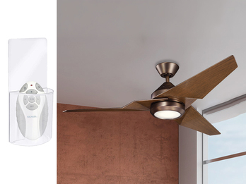Deckenventilator mit Licht und Fernbedienung, Bronze-Holzoptik, Ø 152cm