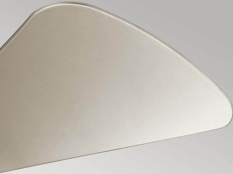 Kleiner Deckenventilator Silber, mit Licht - Feuchtraumgeeignet, Ø 86cm