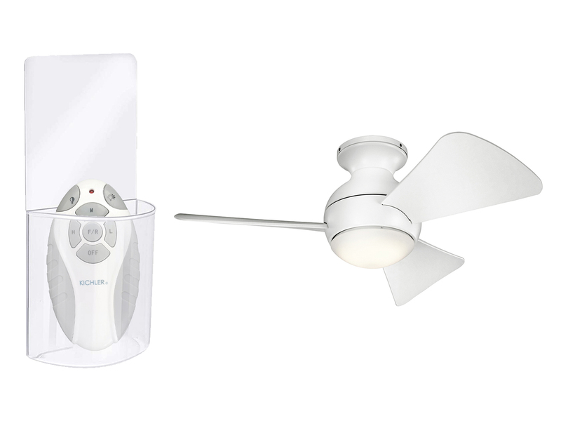 Kleiner Deckenventilator Weiß, mit Licht - Feuchtraumgeeignet, Ø 86cm