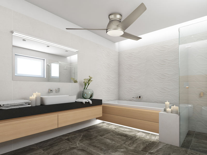 Deckenventilator Silber mit Licht, Outdoor geeignet IP44, Ø 152cm