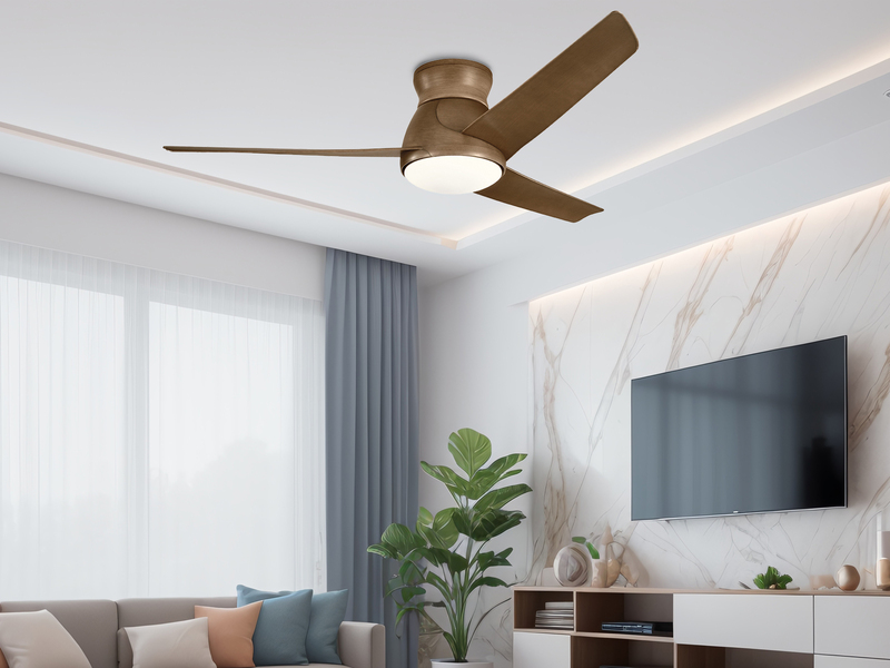 Deckenventilator Braun mit Licht, Outdoor geeignet IP44, Ø 152cm