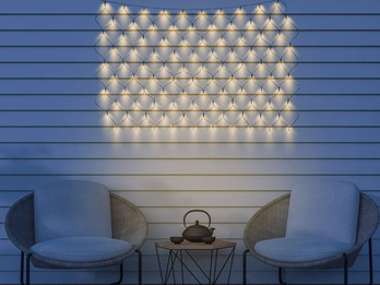 Solarbetriebenes LED Outdoor Lichternetz mit 100 LEDs, 90 x 110cm