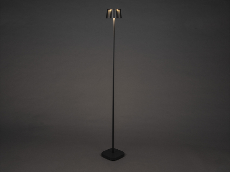 Akku Stehlampe NICE für Outdoor dimmbar, kabellos in Schwarz, klein 120cm