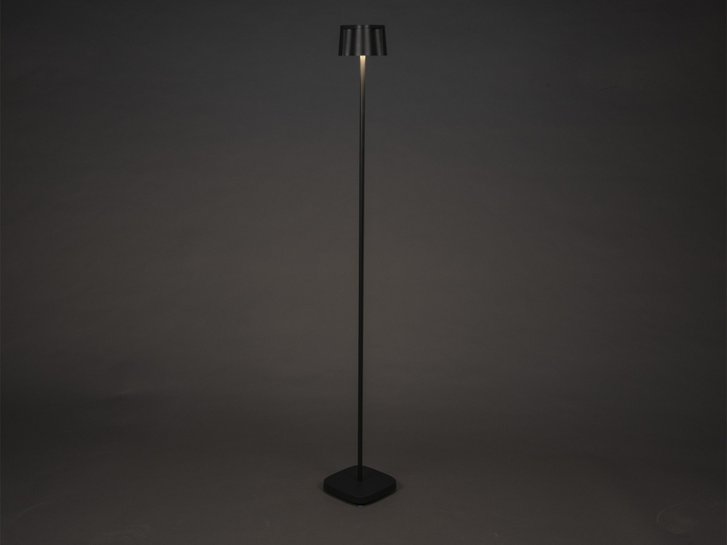 Akku Stehlampe NICE für Outdoor dimmbar, kabellos in Schwarz, klein 120cm