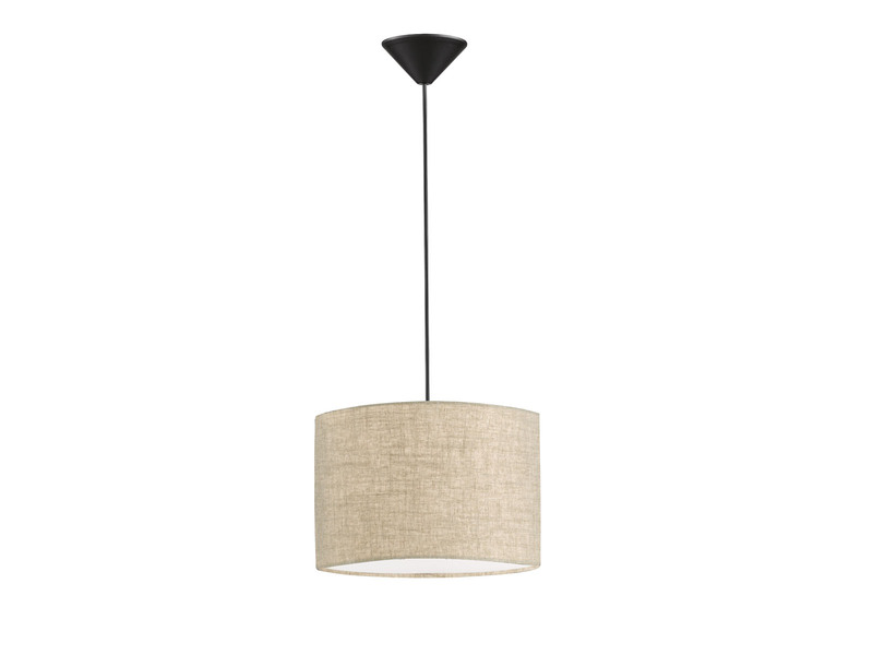 Pendelleuchte VIGO mit Lampenschirm Leinen Beige Ø 30cm