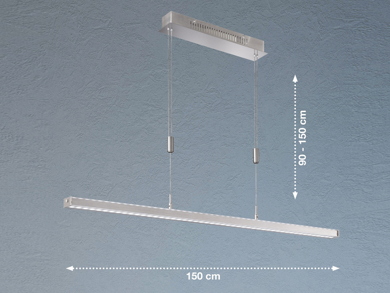 LED Pendelleuchte VITAN höhenverstellbar & dimmbar, Up&Down Licht, 150cm lang