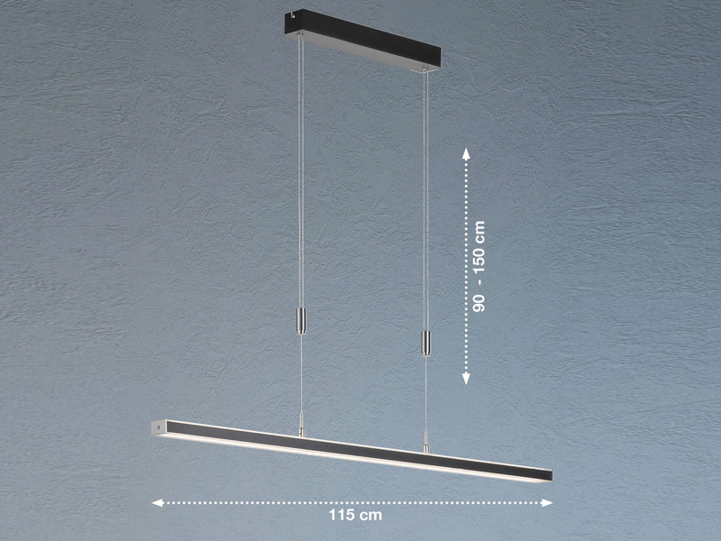 LED Pendelleuchte VITAN höhenverstellbar & dimmbar, Up&Down Licht, 115cm lang