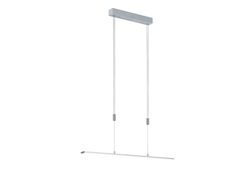 LED Pendelleuchte METZ Silber höhenverstellbar & dimmbar, Länge 90cm