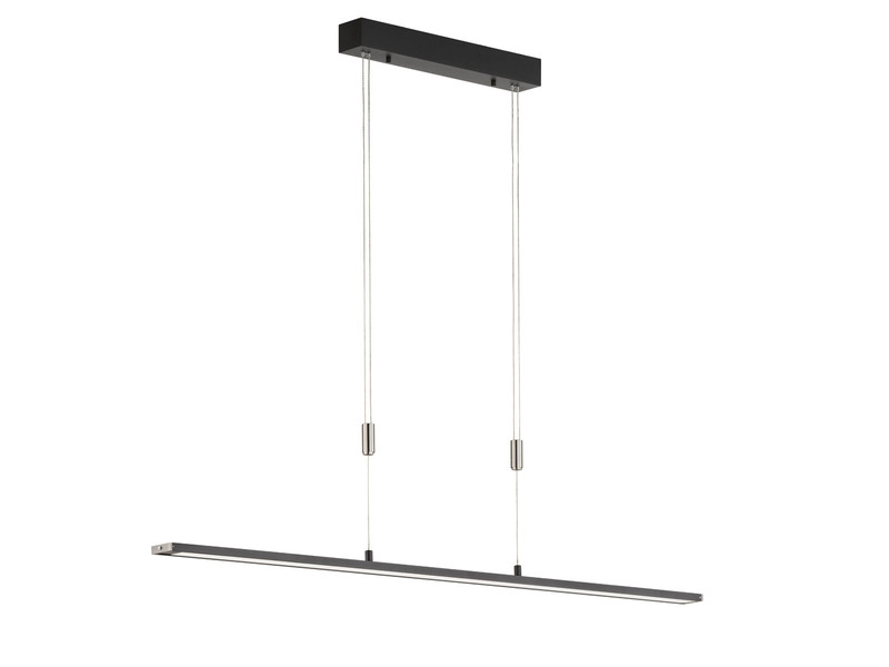 LED Pendelleuchte METZ Schwarz dimmbar & höhenverstellbar, Breite 120cm