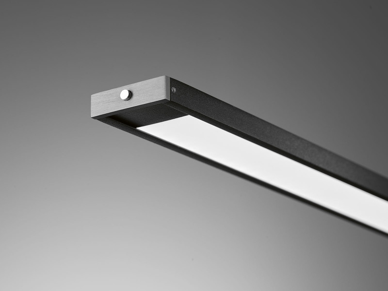 LED Pendelleuchte METZ Schwarz dimmbar & höhenverstellbar, Breite 120cm