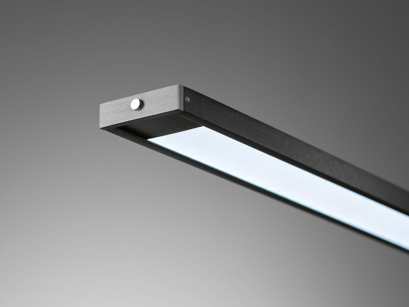 LED Pendelleuchte METZ Schwarz dimmbar & höhenverstellbar, Breite 120cm