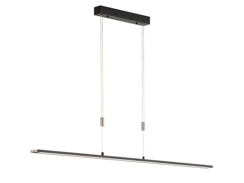 LED Pendelleuchte METZ Schwarz dimmbar & höhenverstellbar, Breite 160cm