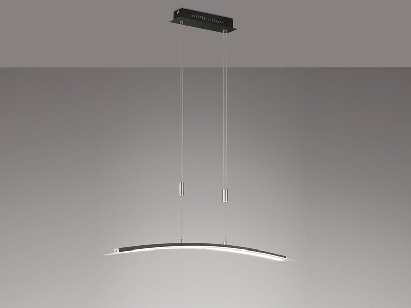 LED Pendelleuchte METIS Schwarz dimmbar & höhenverstellbar, Breite 90cm
