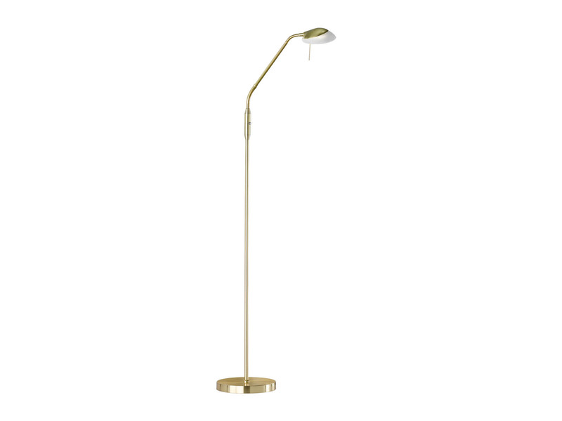 LED Leseleuchte POOL Messing dimmbar, Höhe 160cm