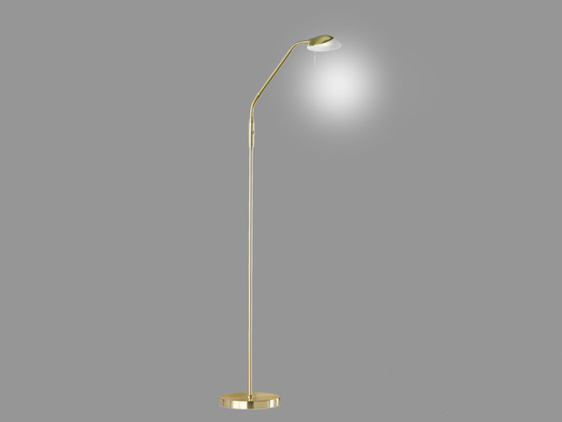 LED Leseleuchte POOL Messing dimmbar, Höhe 160cm
