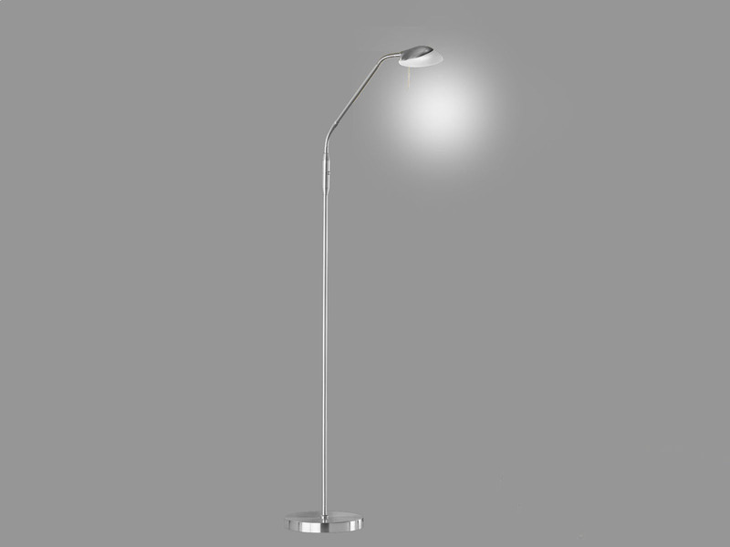 LED Leseleuchte POOL Silber dimmbar, Höhe 160cm