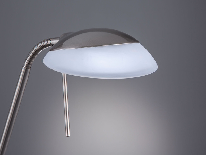 LED Leseleuchte POOL Silber dimmbar, Höhe 160cm