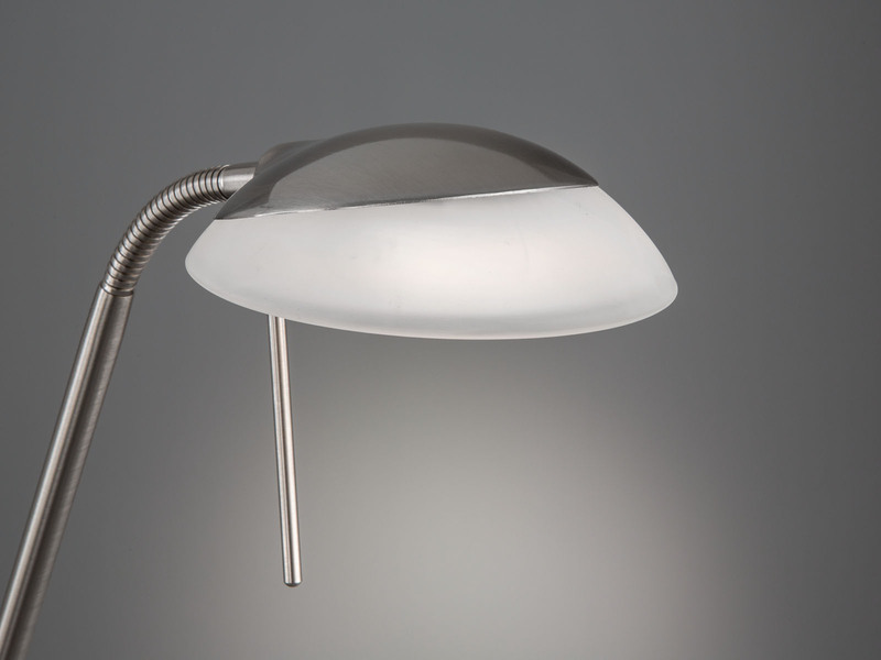LED Stehleuchte POOL Silber 2-flammig dimmbar, Höhe 160cm