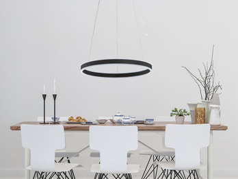 LED Tageslicht Pendelleuchte SIRKO groß mit Fernbedienung dimmbar, Ø 50cm