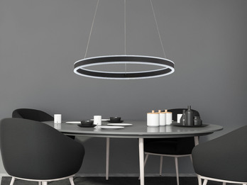 LED Tageslicht Pendelleuchte SIRKO groß mit Fernbedienung dimmbar, Ø 60cm