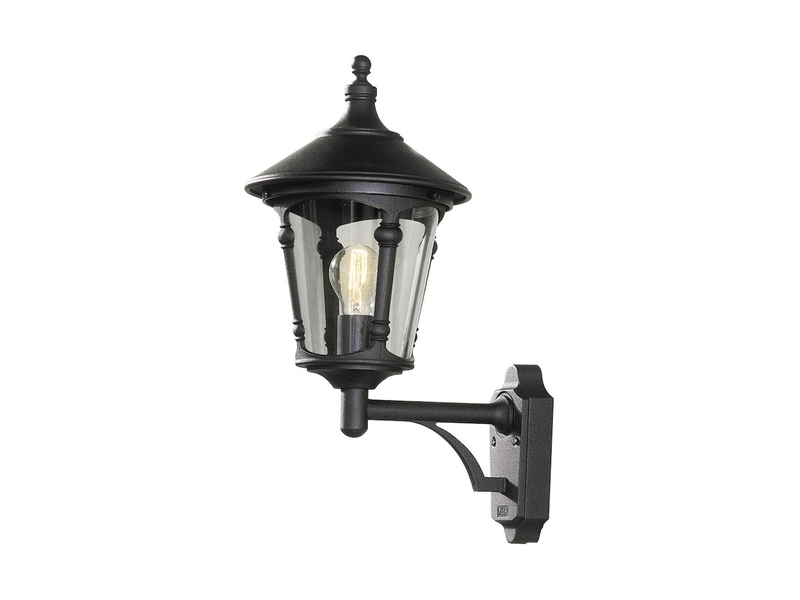 Außenwandleuchte LED Laterne stehend Aluminium Schwarz, Höhe 51cm