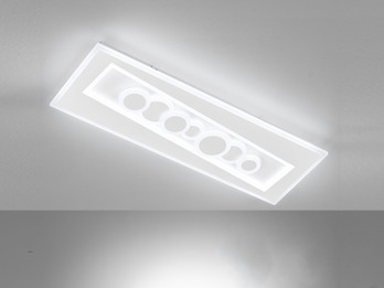 LED Deckenleuchte RATIO Weiß mit Fernbedienung dimmbar & Tageslicht, 63cm lang