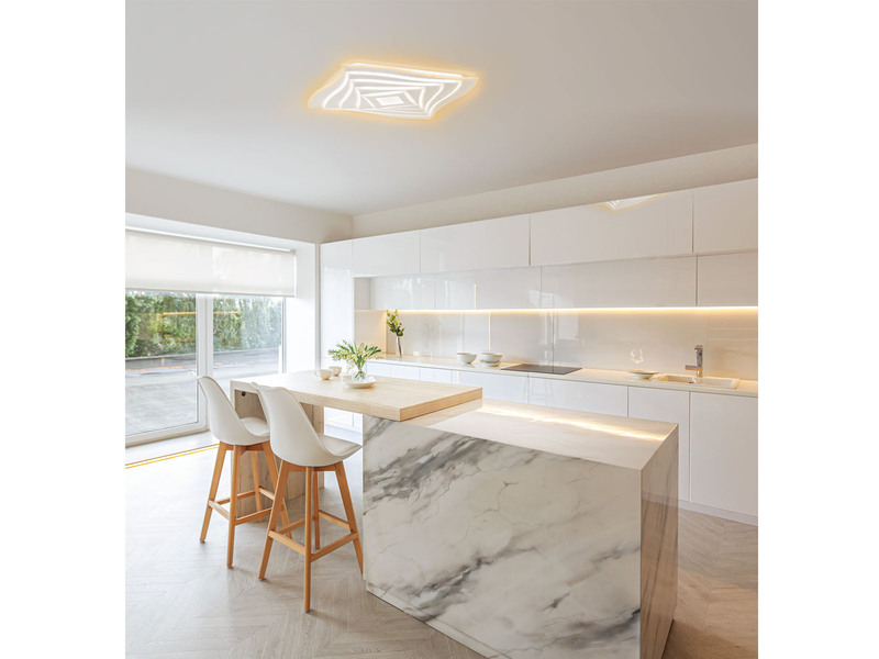 LED Deckenleuchte HERO dimmbar, Tageslicht & RGB, Quadrat 50cm