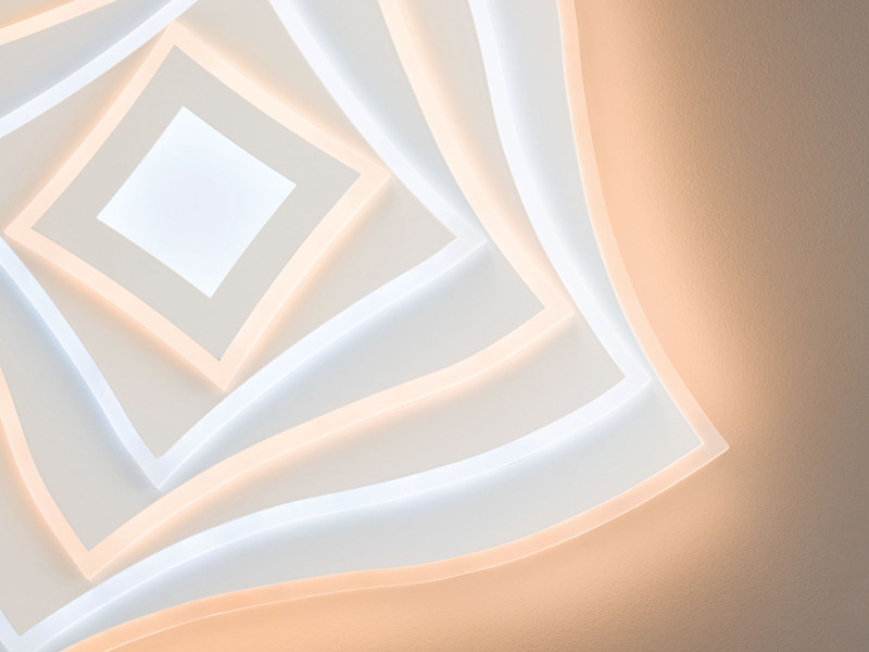 LED Deckenleuchte HERO dimmbar, Tageslicht & RGB, Quadrat 50cm