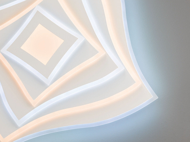 LED Deckenleuchte HERO dimmbar, Tageslicht & RGB, Quadrat 50cm