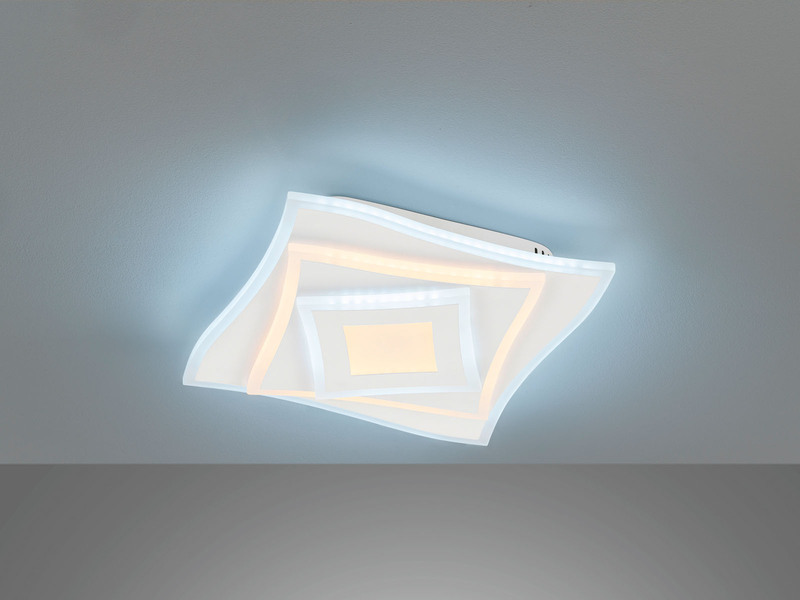 LED Deckenleuchte HERO Weiß dimmbar, Tageslicht & RGB, Quaddrat 32cm