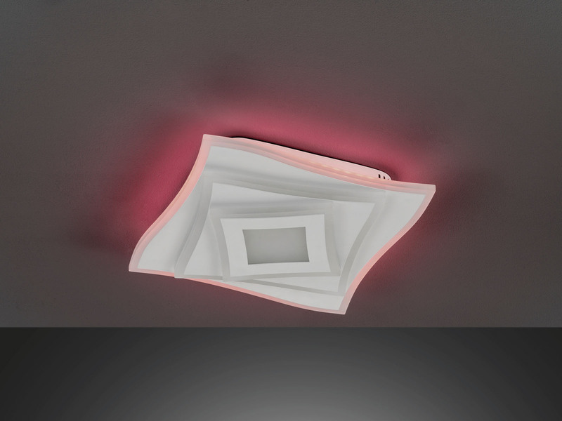 LED Deckenleuchte HERO Weiß dimmbar, Tageslicht & RGB, Quaddrat 32cm