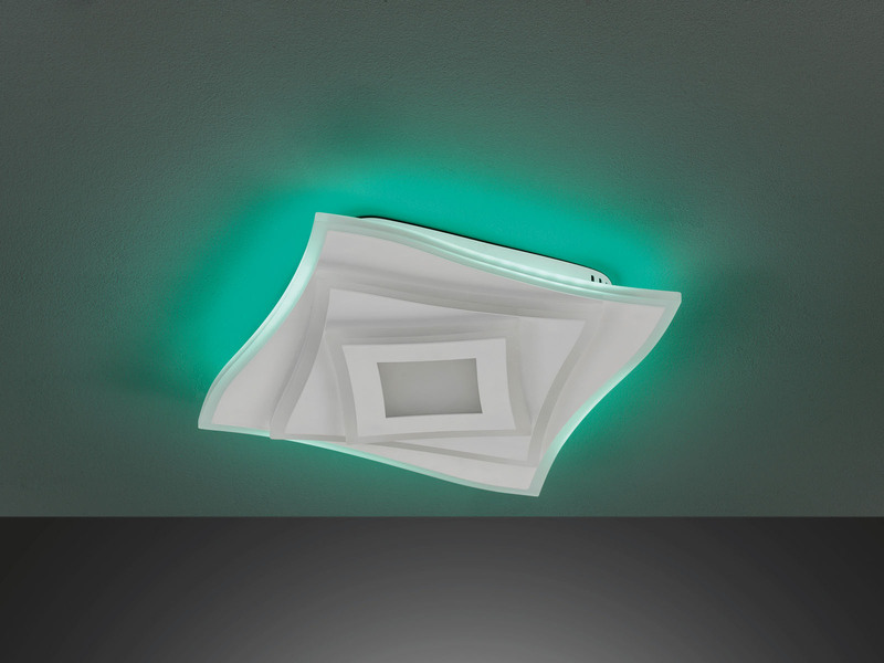 LED Deckenleuchte HERO Weiß dimmbar, Tageslicht & RGB, Quaddrat 32cm