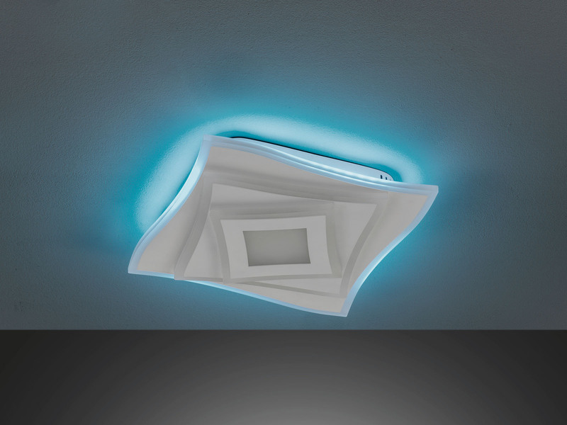 LED Deckenleuchte HERO Weiß dimmbar, Tageslicht & RGB, Quaddrat 32cm