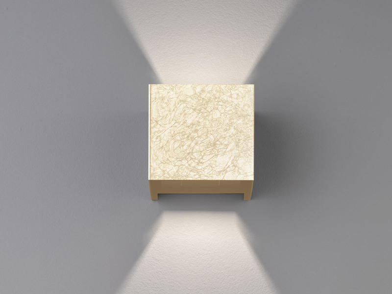 LED Updown Wandleuchte WALL Gold für Innen & Außen - 10cm breit