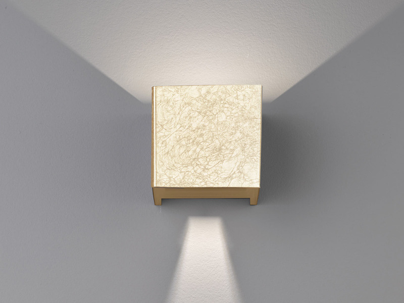 LED Updown Wandleuchte WALL Gold für Innen & Außen - 10cm breit