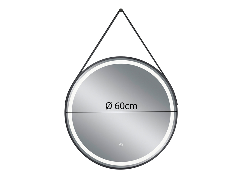 LED Lichtspiegel Bad Wandspiegel FINCHEN mit Touch Funktion rund Ø 60cm