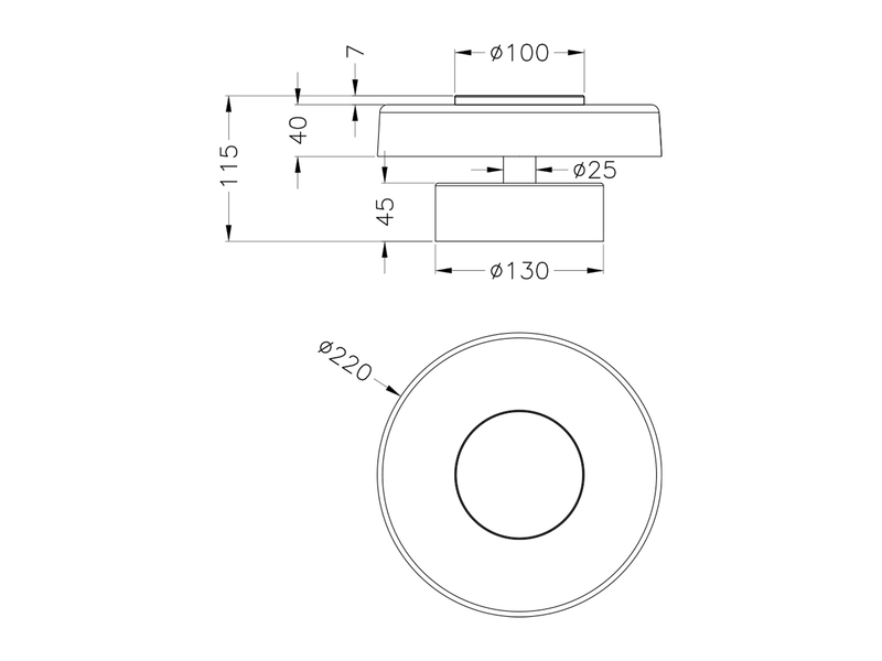 Dimmbare LED Wandleuchte CELESTE mit Glasschirm Weiß Ø 22cm