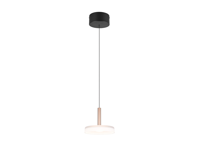 LED Pendelleuchte CELESTE 1-flammig höhenverstellbar Glas Weiß, Ø 22cm