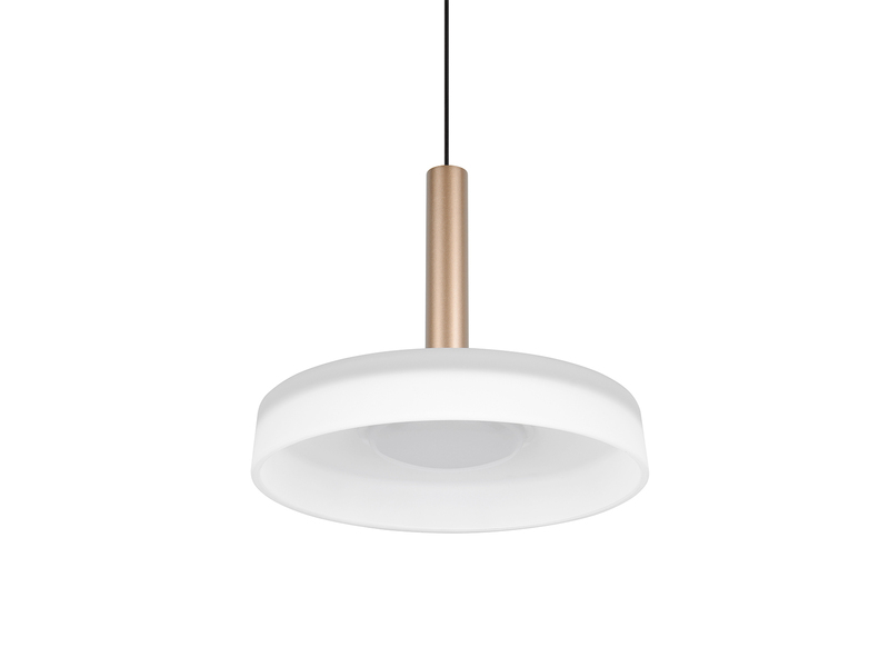LED Pendelleuchte CELESTE 1-flammig höhenverstellbar Glas Weiß, Ø 22cm