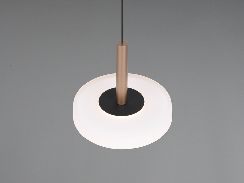 LED Pendelleuchte CELESTE 1-flammig höhenverstellbar Glas Weiß, Ø 22cm