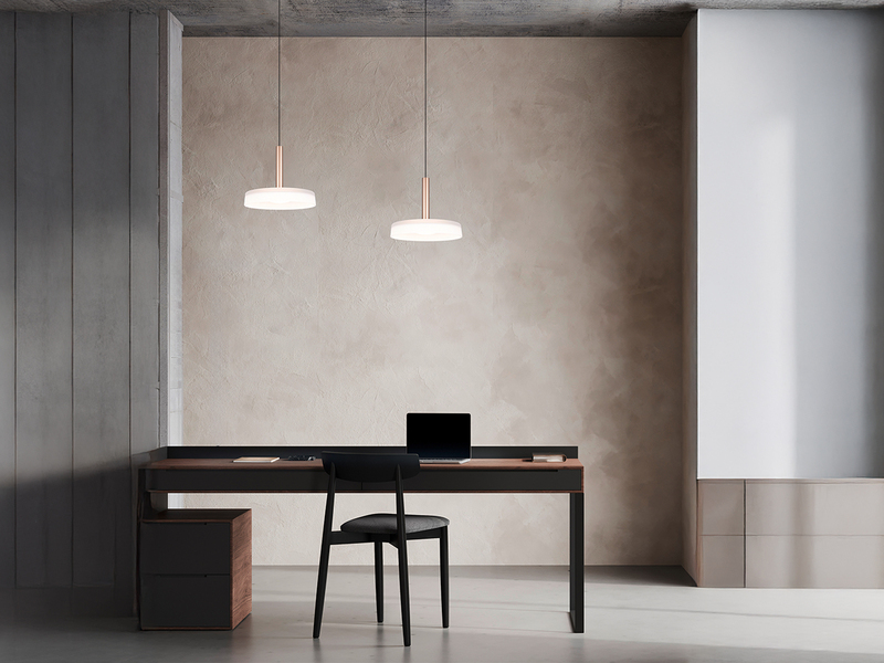 LED Pendelleuchte CELESTE 1-flammig höhenverstellbar Glas Weiß, Ø 22cm
