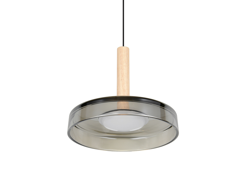LED Pendelleuchte CELESTE 1-flammig höhenverstellbar Glas Chrom, Ø 22cm