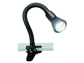 Schlauch-Klemmlampe FLEXO, E14, Höhe 49cm, flexibel, schwarz Schlauch-Klemmlampe FLEXO, E14, Höhe 49cm, flexibel, schwarz