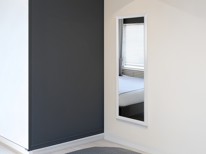 Wandspiegel JULIETTE Ganzköperspiegel Aluminium Rahmen in Silber 50 x 150cm
