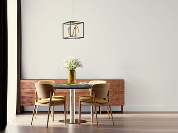 LED Pendelleuchte GISI Schwarz Gold dimmbar & Tageslicht, Breite 25cm