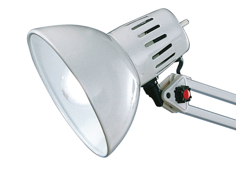 Retro Schreibtischlampe TAJO zum Klemmen, Weiß, max. Höhe 73,5cm