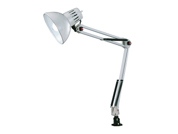 Retro Schreibtischlampe TAJO zum Klemmen, Weiß, max. Höhe 73,5cm