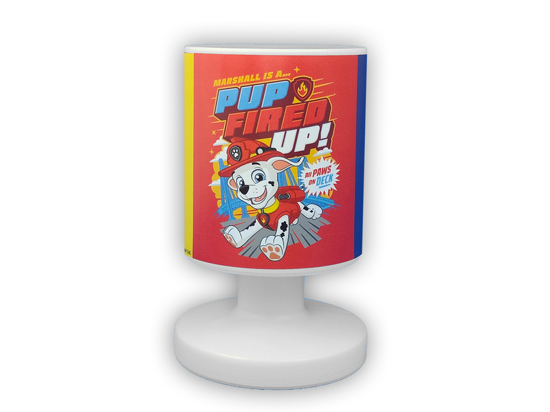 LED Akku Tischleuchte mit 3 Paw Patrol Motiven, per USB aufladbar, Höhe 20cm