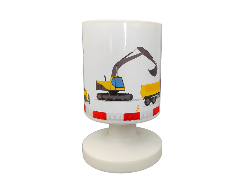 LED Akku Tischleuchte Motiv Baustelle per USB aufladbar, Höhe 20cm